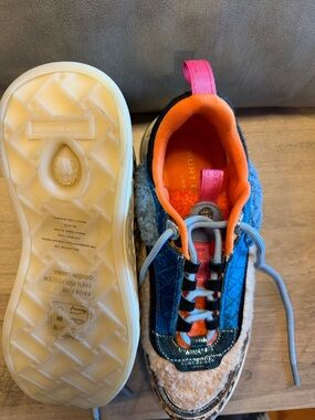 Kurt Geiger  Pink, Orange & Blue Mixed-Material Sneakers